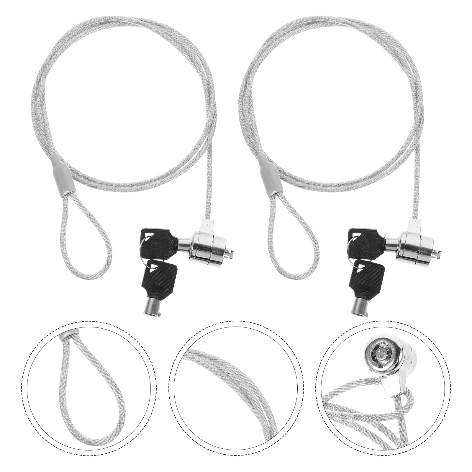 2Sets Security Hardware Cable  - Pc Security Lock recension och pris