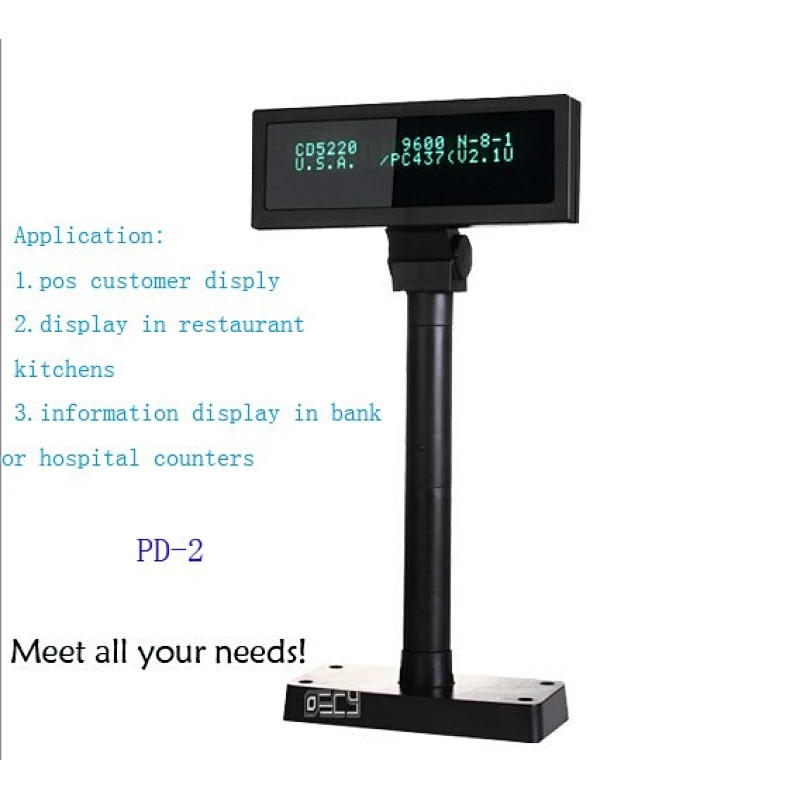 VFD True Flat 2 Lines Pos VFD  - Pole Display Customer recension och pris